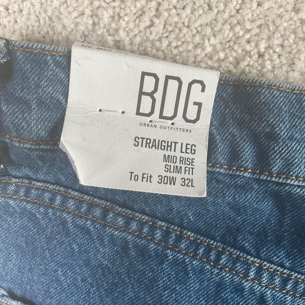 BDG Urban Outfitters Womens Straight Leg Jeans Blue Medium Wash W30 L32 NEW - Picture 7 of 8